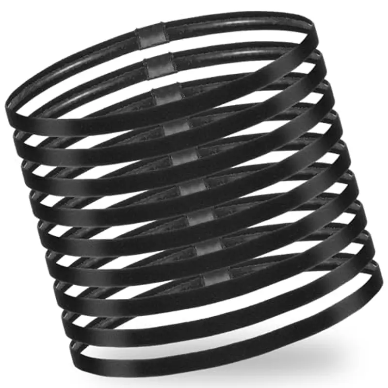 HJZHII 9 Pezzi fascia per capelli uomo,fascetta elastico capelli uomo,cerchietto fascette basket Donna per Sport