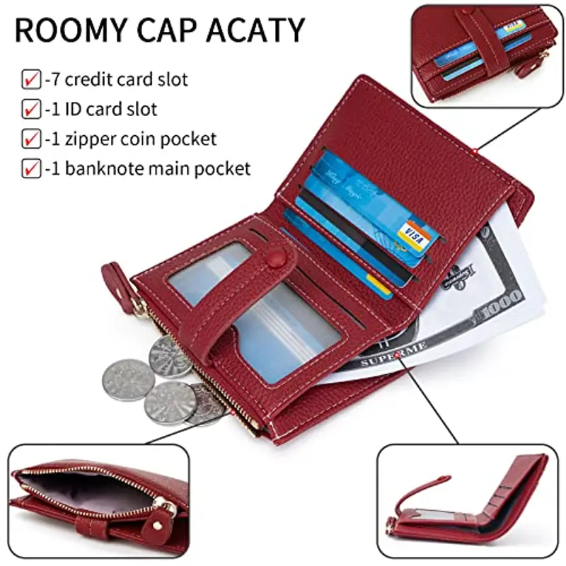 HKCLUF Portamonete Donna Rosso 2319651 miniatura 2