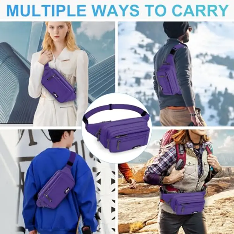 HNOOM Marsupio Uomo Viola 1599283 miniatura 2