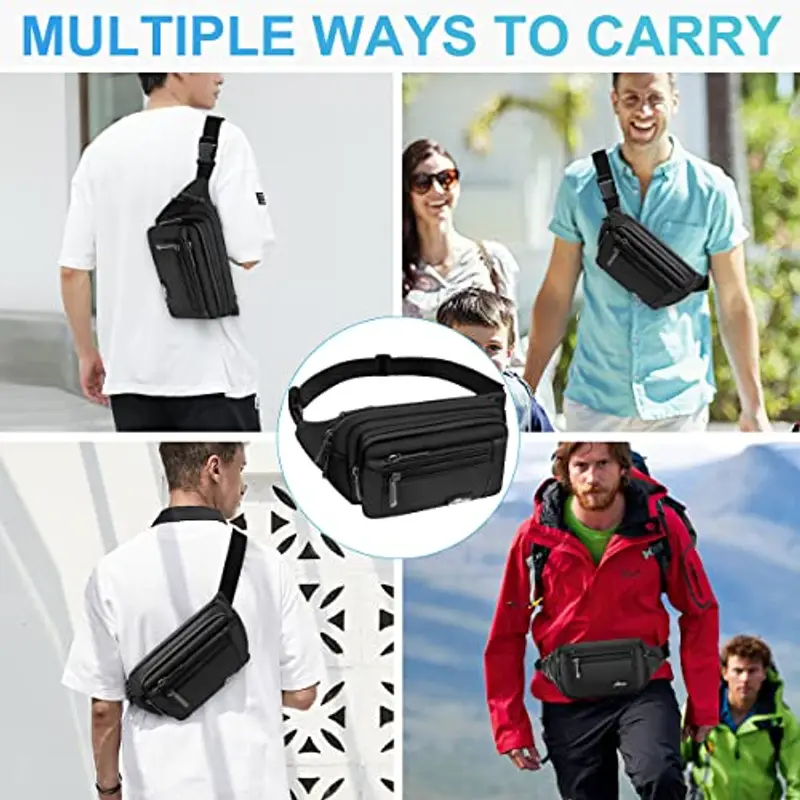 HNOOM Marsupio Uomo Nero 786838 miniatura 2