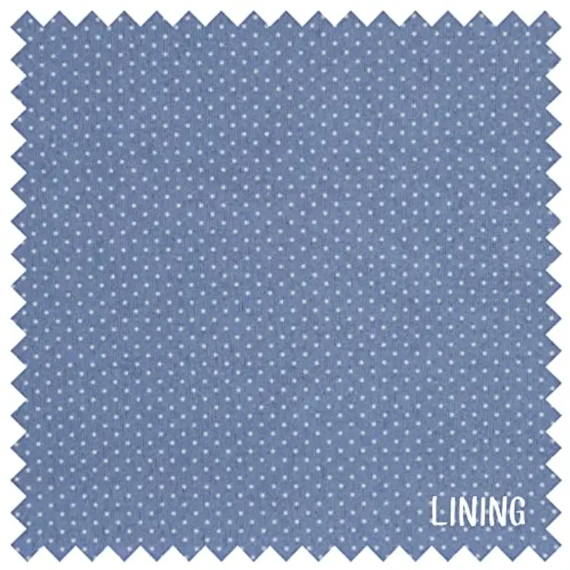 Hobby Gift Esclusiva borsa per maglieria, custodia per progetti, custodia da viaggio porta filati, borsa per uncinetto 16 x 43 x 19 cm, pois blu miniatura 3