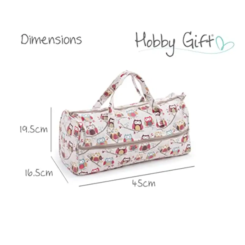 Hobby Gift Esclusiva Maglieria, progetti, Custodia da Viaggio Porta Filati, Borsa per Uncinetto, Gufo, 16 x 43 x 19 cm miniatura 3