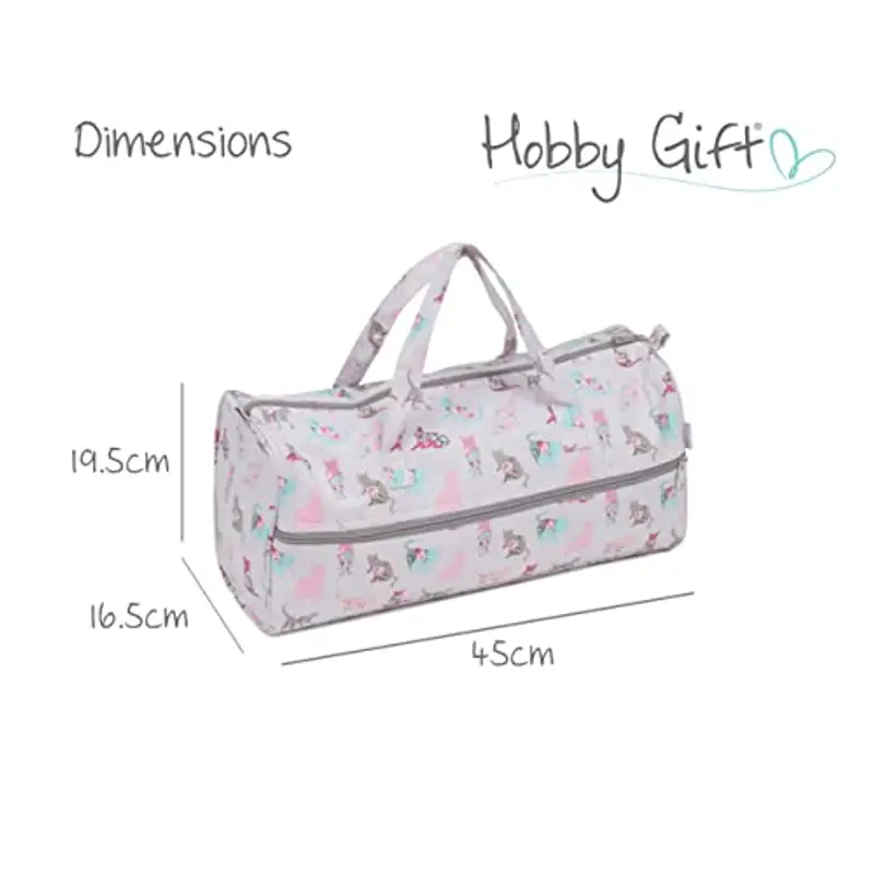 Hobby Gift MR4698 94 Esclusiva Maglieria, progetti, Custodia da Viaggio Porta Filati, Borsa per Uncinetto, Cotone, Gatti, 16 x 43 x 19 cm miniatura 3