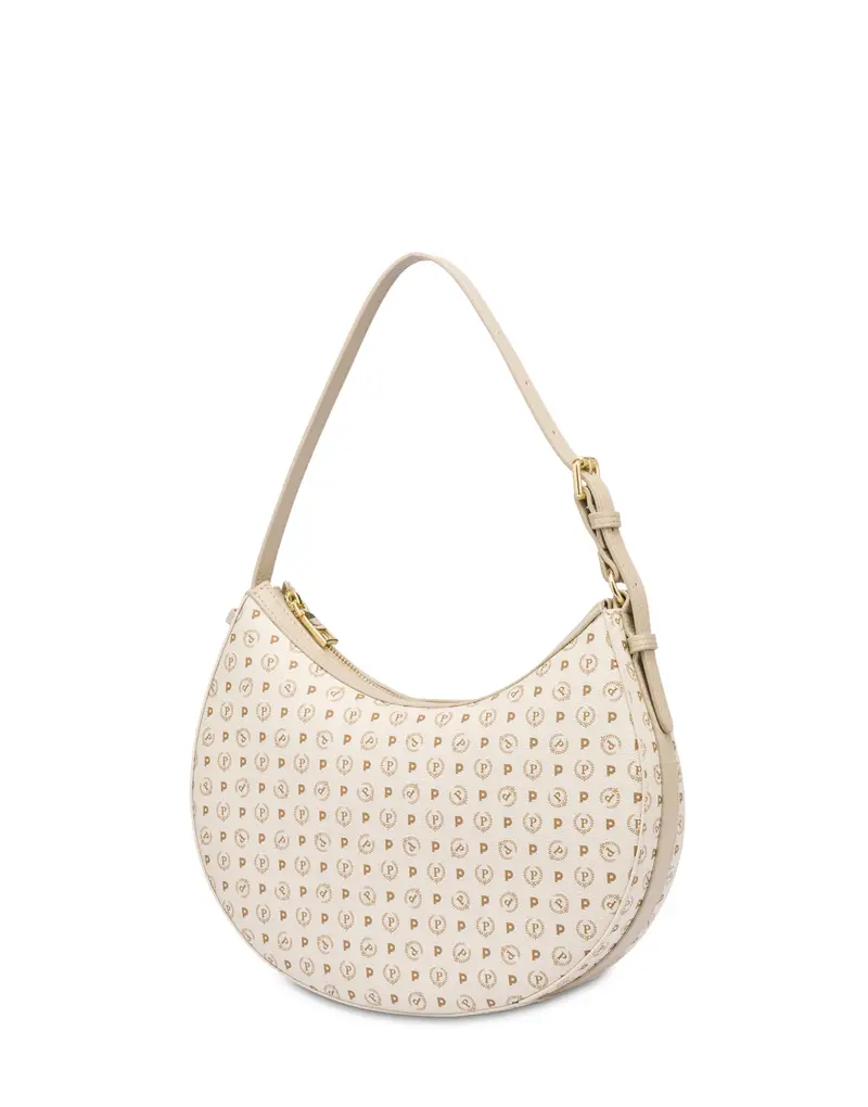 Hobo bag in PVC Heritage Logo Classic AVORIO/GHIACCIO, one_size, Pollini miniatura 2