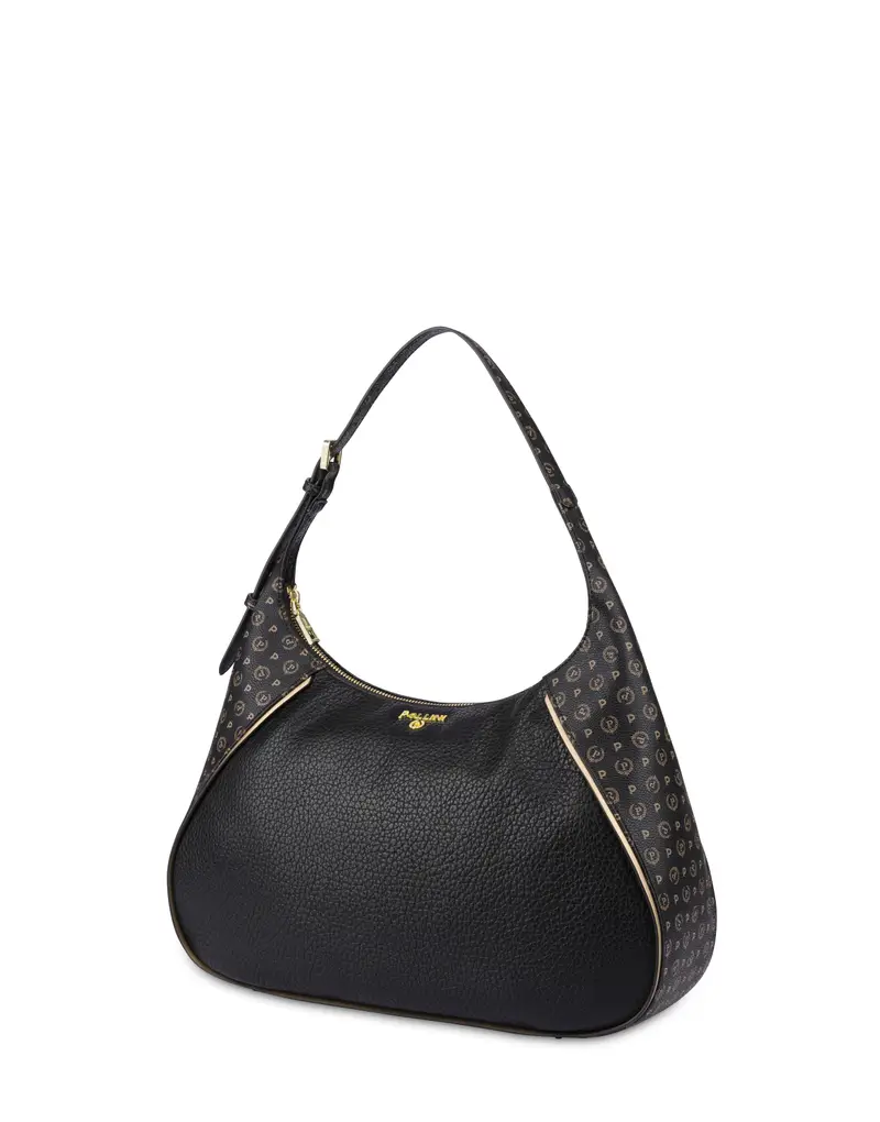 Hobo Bag Nina NERO/NERO/ORO, one_size, Pollini miniatura 2