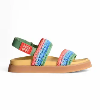 per donna 12447001 Sandali multicolori Galdana (37), Basso, Velcro, Casual, Multicolore