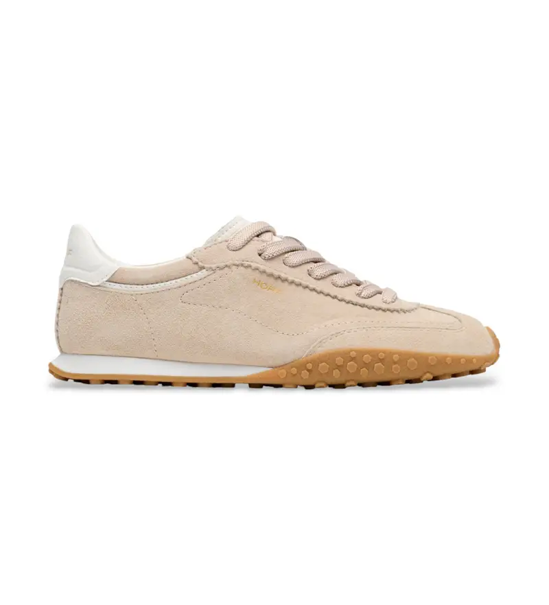 per donna 22561018 Sneakers Bridge in pelle beige (43), Basso, Stringhe, Casual Bianco