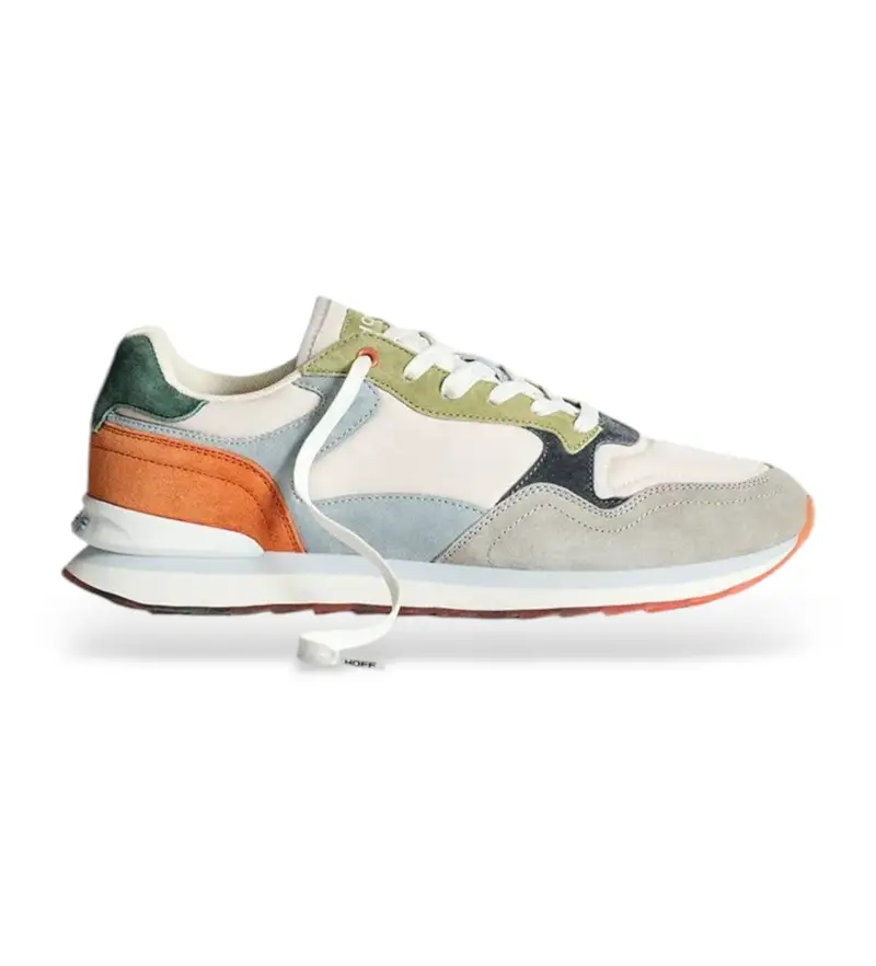 per uomo 12502601 Sneaker City Kingston in pelle multicolore (41), Basso, Stringhe, Casual