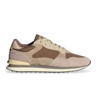 per uomo 22502602 Sneakers City Sidney in pelle marrone (45), Basso, Stringhe, Casual
