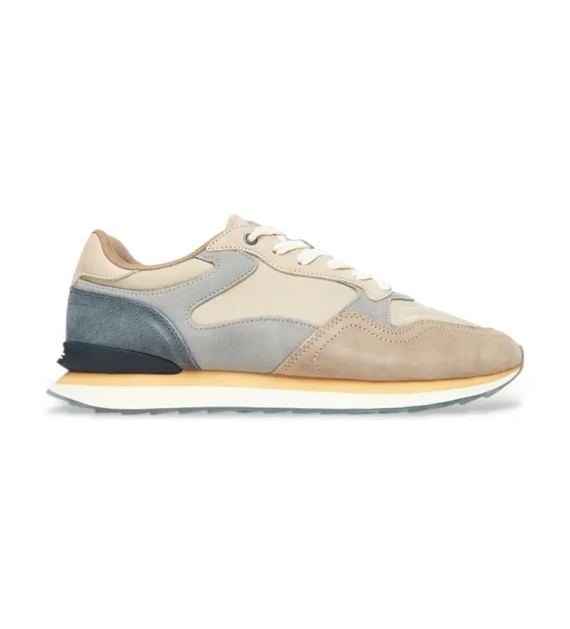 per uomo 22502607 Sneakers beige City Edinburgh (41), Pelle, Basso, Stringhe, Casual Blu