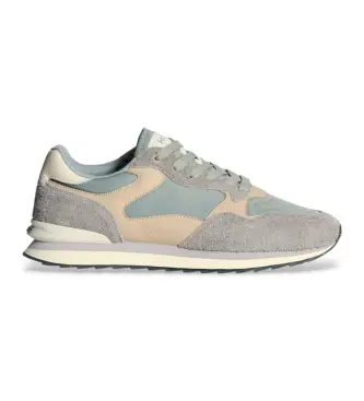 per uomo 22502610 Sneakers City Dusseldorf in pelle grigia (46), Basso, Stringhe, Casual, Grigio