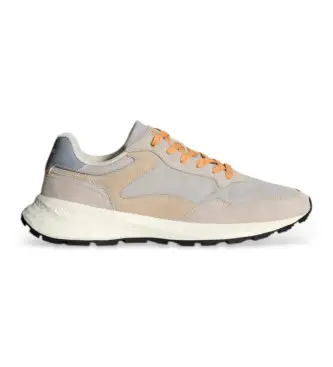 per uomo 22535605 Sneakers in pelle Beige City Mkii (45), Basso, Stringhe, Casual, Grigio