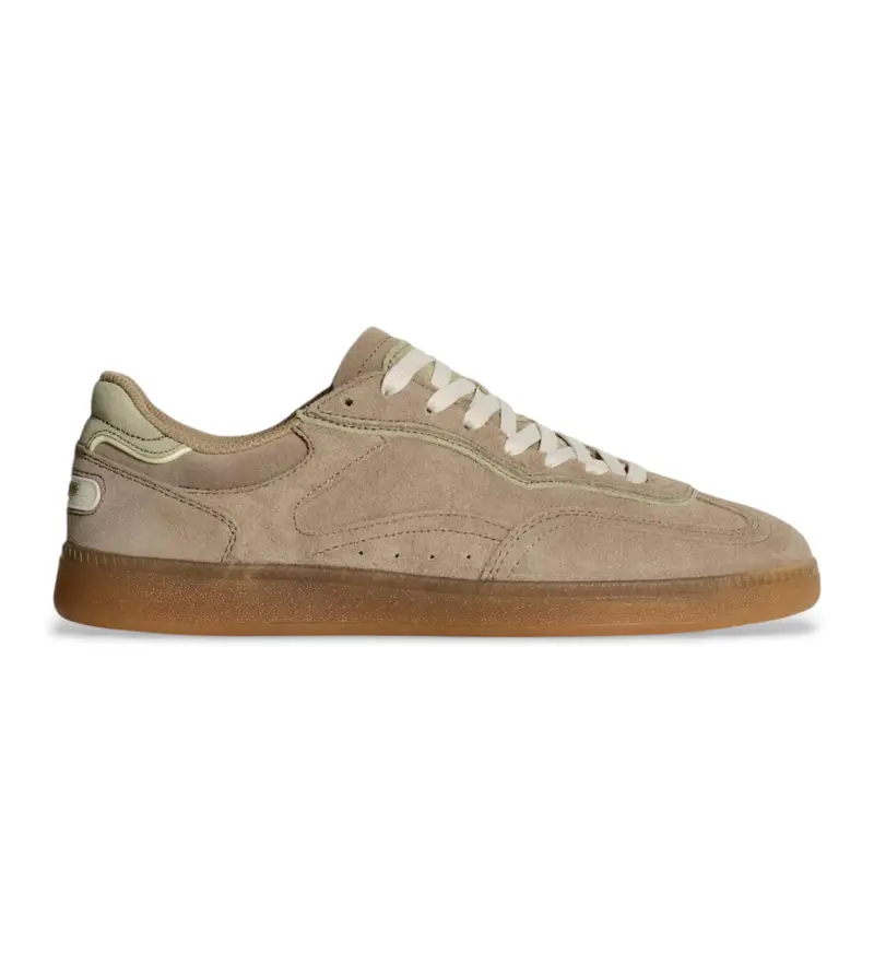 per uomo. 22562602 Sneakers Alley Taupe in pelle marrone (44), Basso, Stringhe, Casual