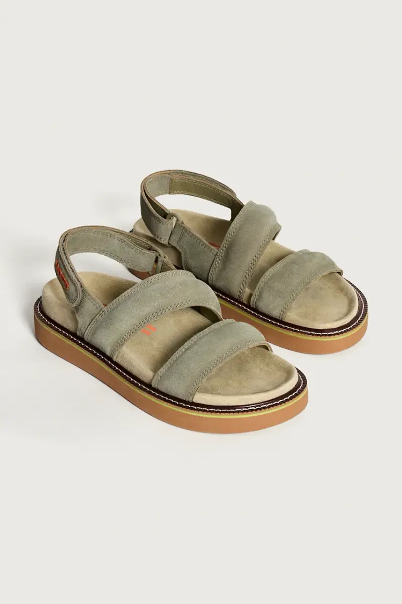 sandali in camoscio ROAD CAQUI donna colore verde 12412004 ROAD miniatura 2