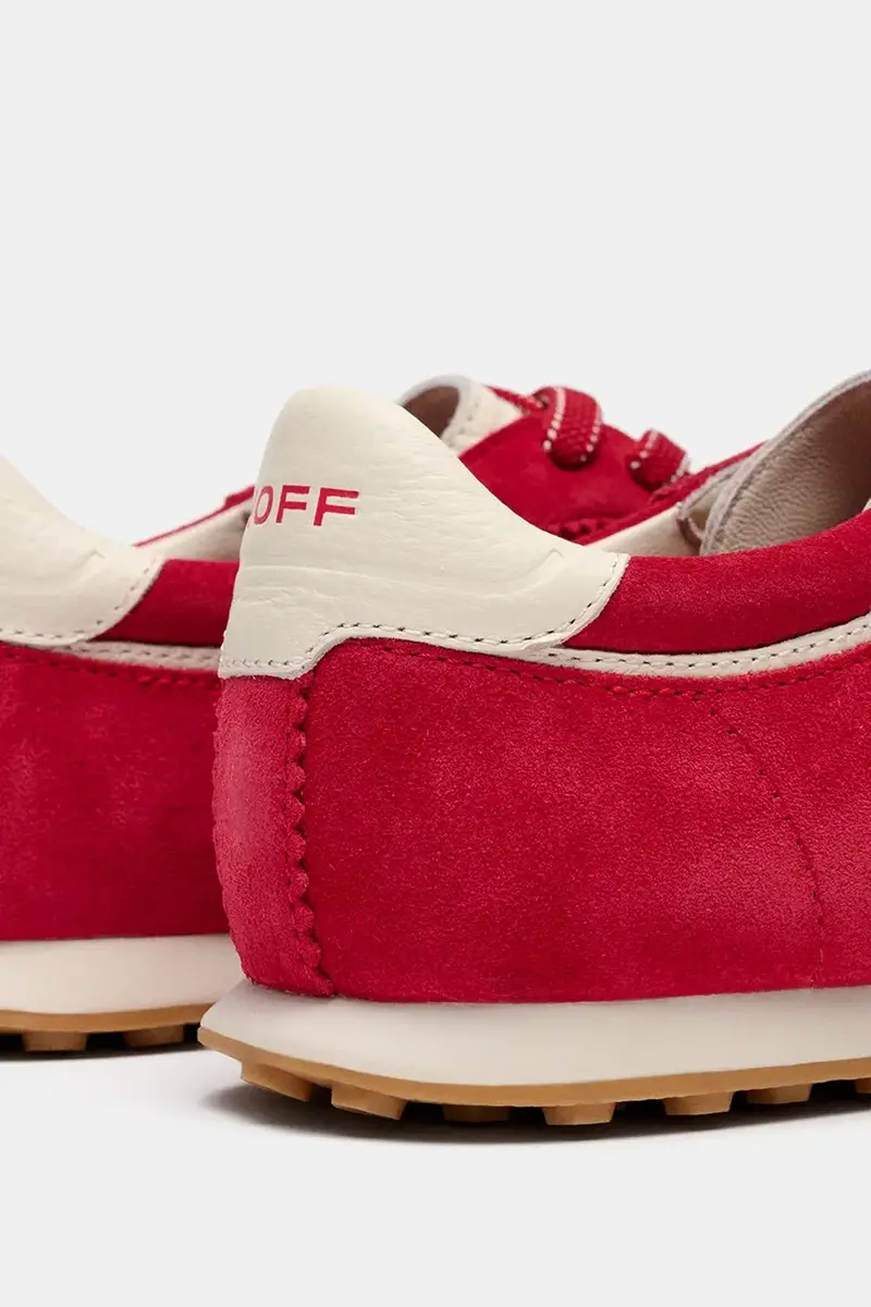 sneakers in camoscio BRIDGE colore rosso 22561027 miniatura 4