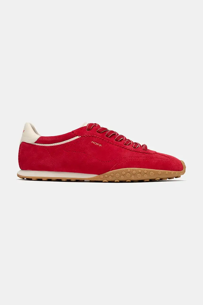 sneakers in camoscio BRIDGE colore rosso 22561027
