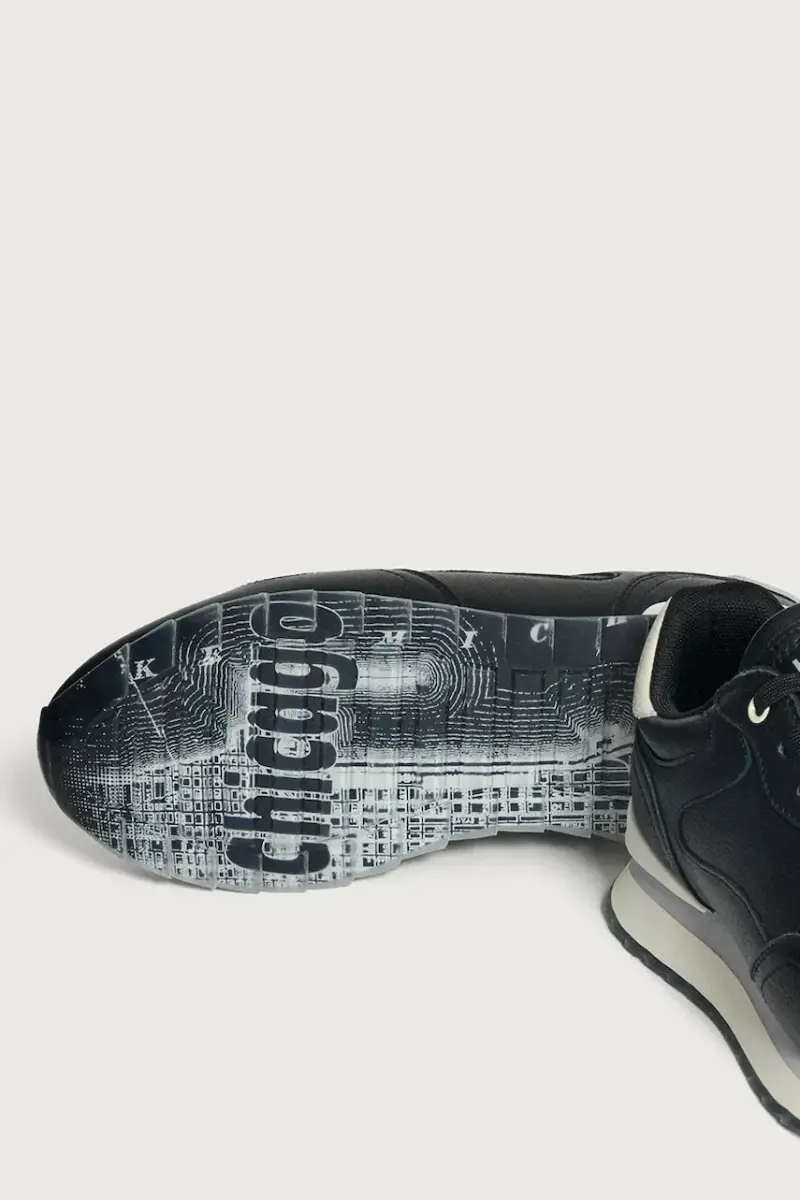 sneakers in pelle CITY CHICAGO MAN uomo colore nero 22502620 miniatura 3