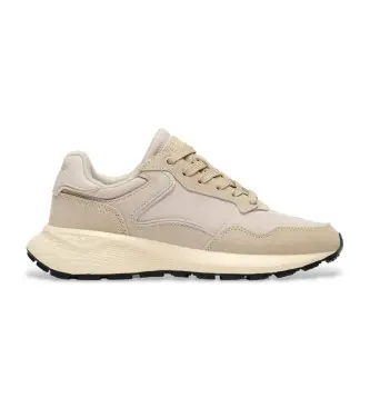 unisex 22535403 Sneakers City Mkii in pelle beige (38), 3 a 5cm, Stringhe, Casual
