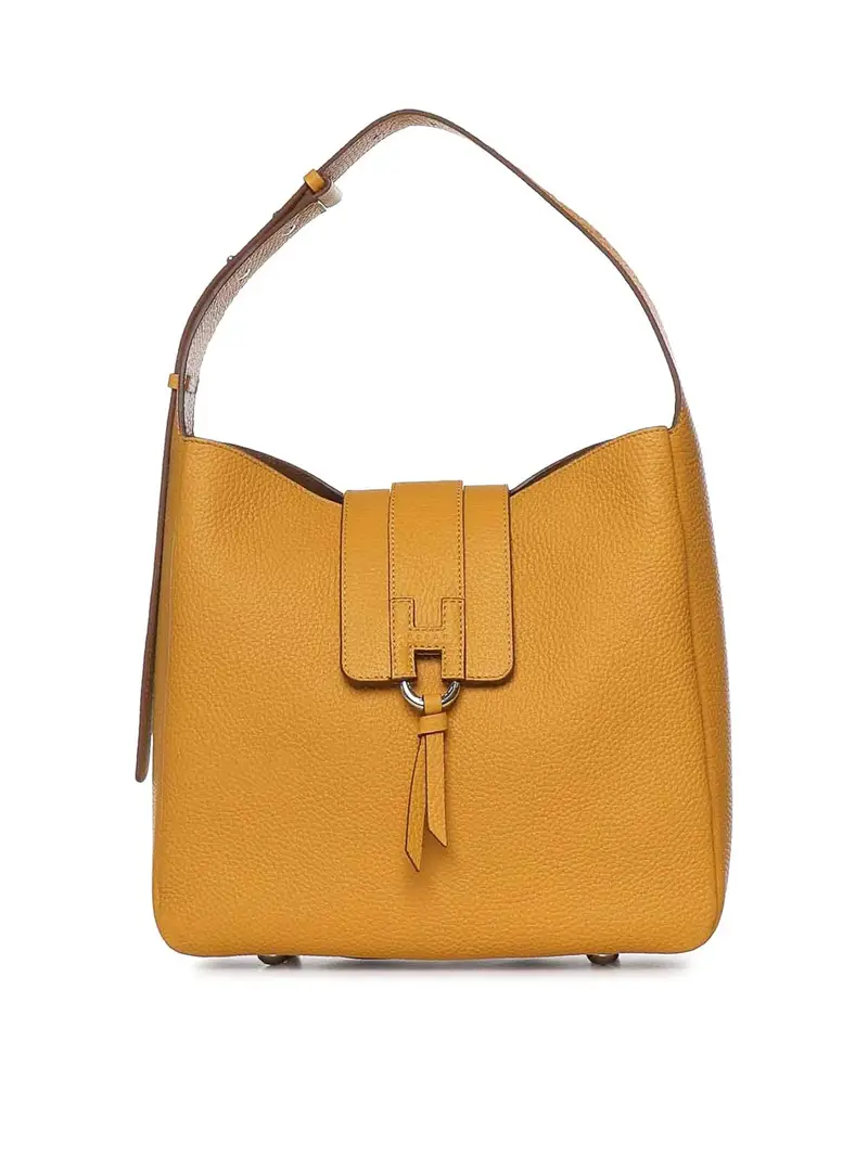 Borsa hobo in pelle di tendenza Giallo