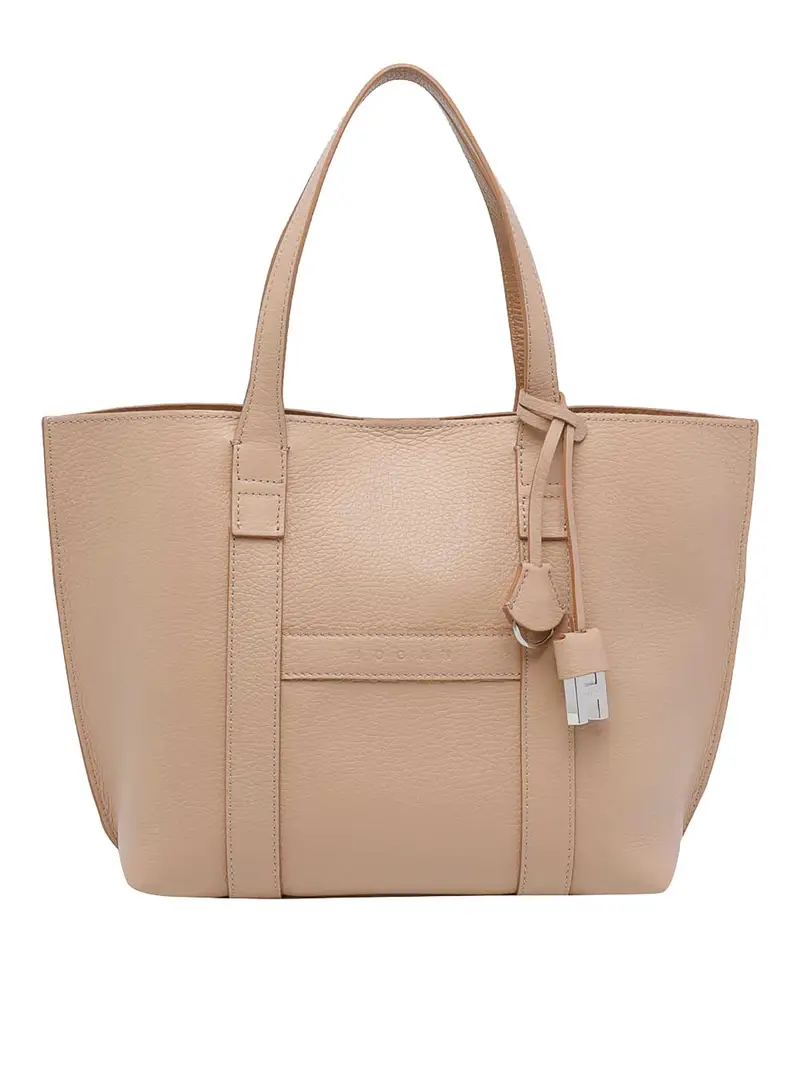 Borsa per la spesa piccola con scritta Beige