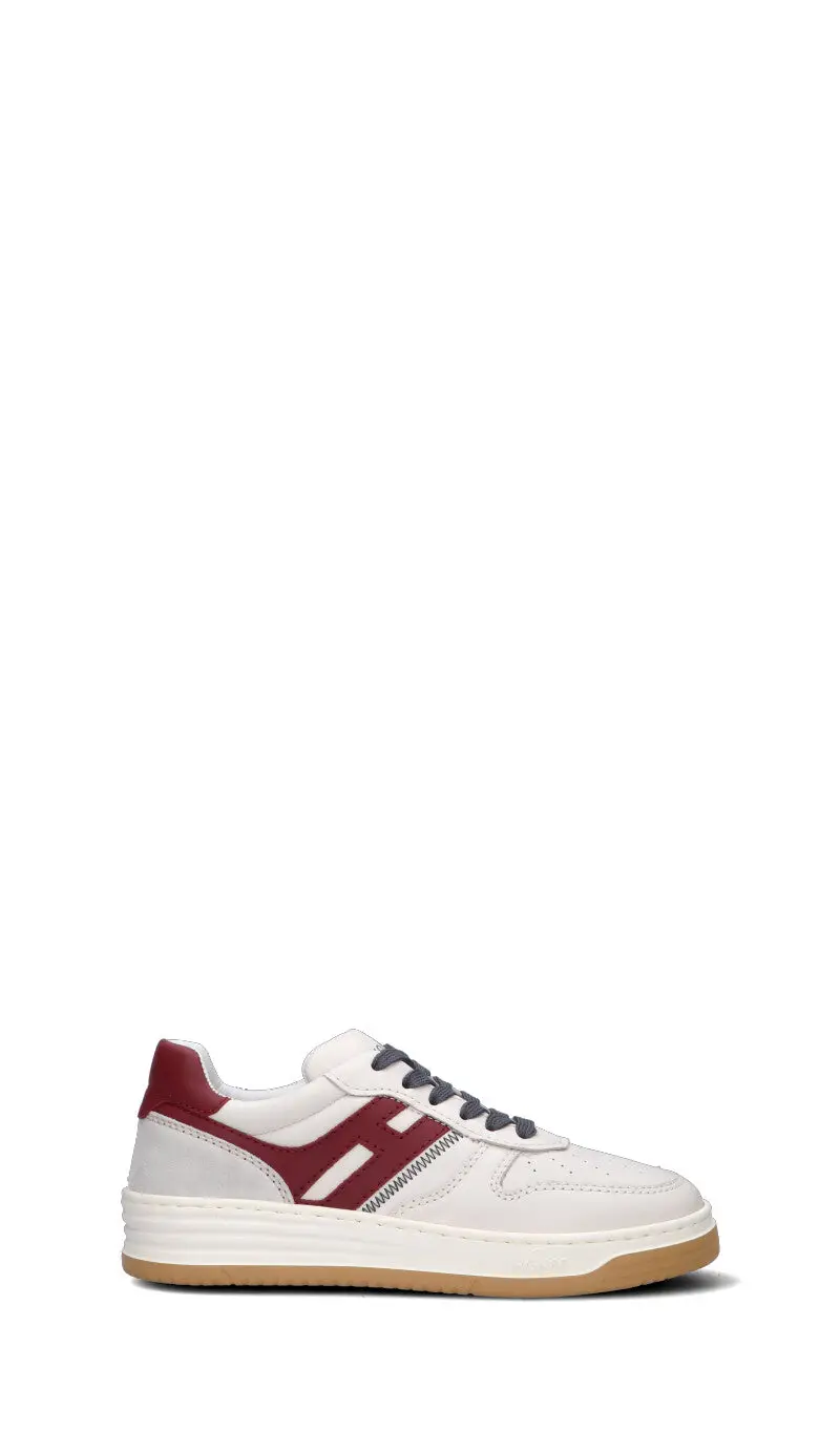 H630 Sneaker donna bianca/bordeaux in pelle Vario