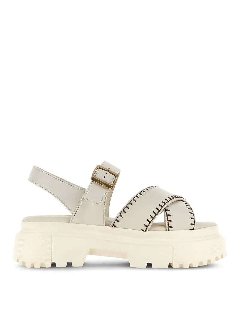 Sandali con fibbia Beige