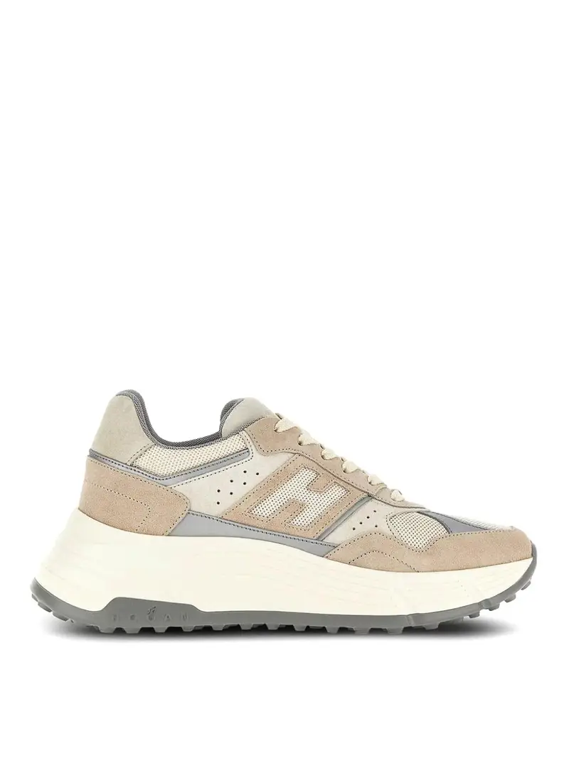 Scneaker in pelle H669 Color Carne E Neutri
