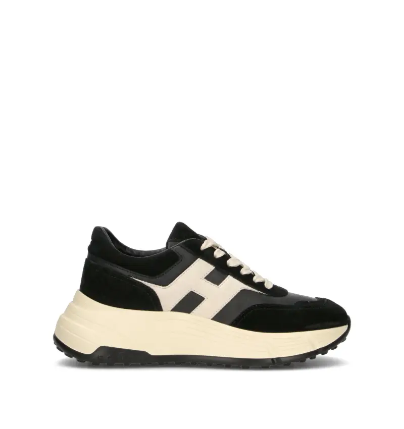 Sneaker donna nera/panna Vario