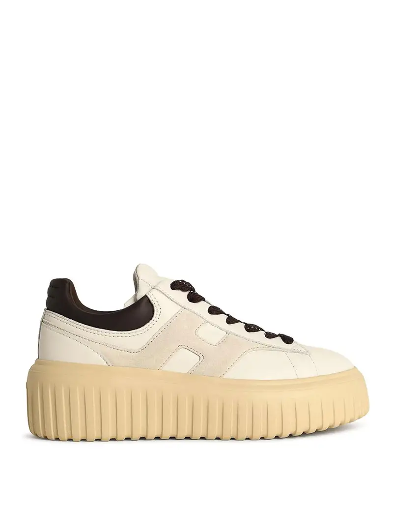 Sneaker in pelle bianca H-strisce Bianco