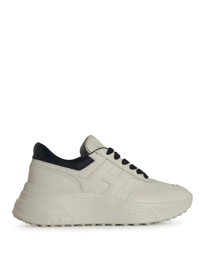 Sneaker in pelle bianca H669 Bianco