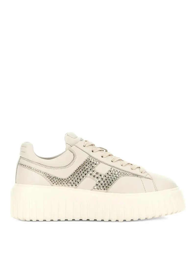 Sneaker in pelle H-strisce Bianco
