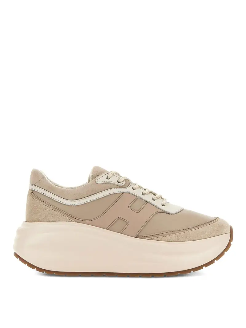 Sneaker in pelle H696 Beige