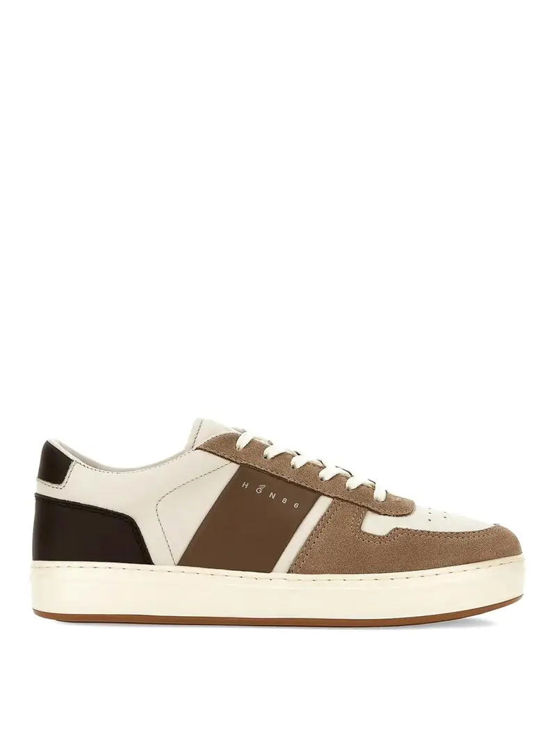 Sneaker in pelle scamosciata H-TV e NAPPA Marrone