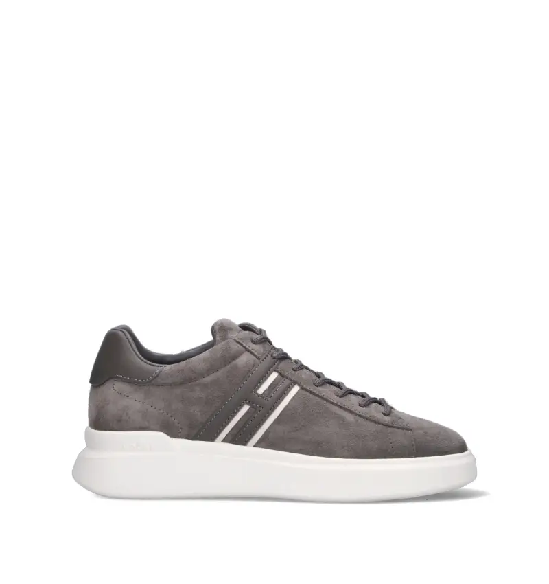 Sneaker uomo grigia in suede Vario