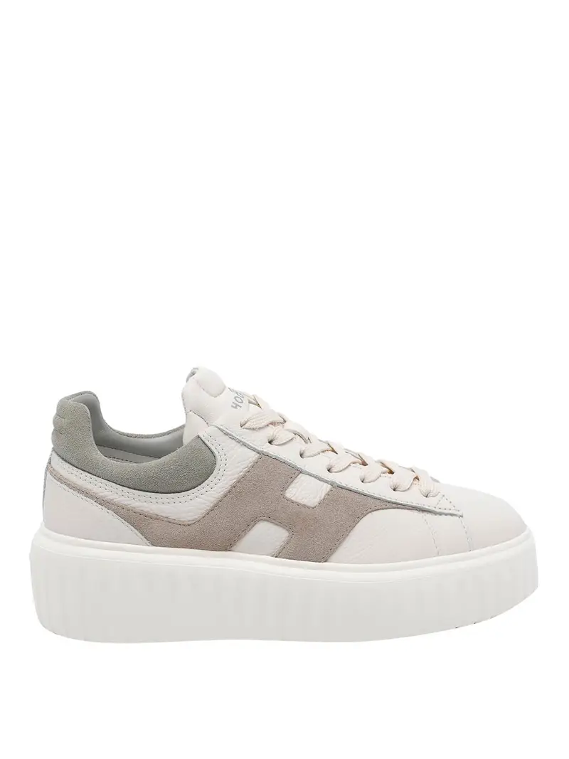 Sneakers con strisce ad H Bianco