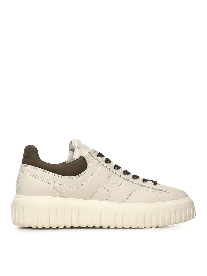 Sneakers con strisce ad H Bianco