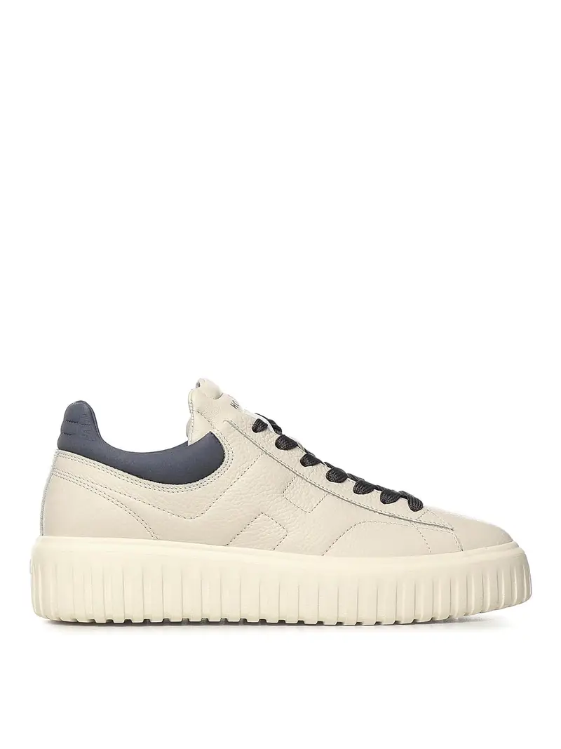 Sneakers con strisce ad H Bianco