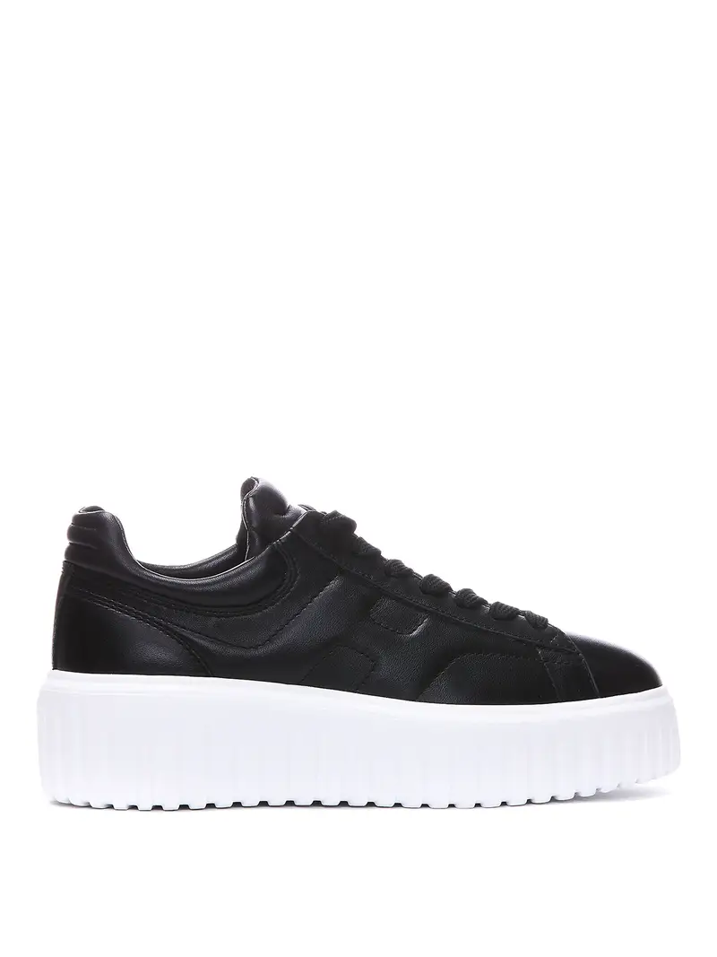 Sneakers con strisce H Nero