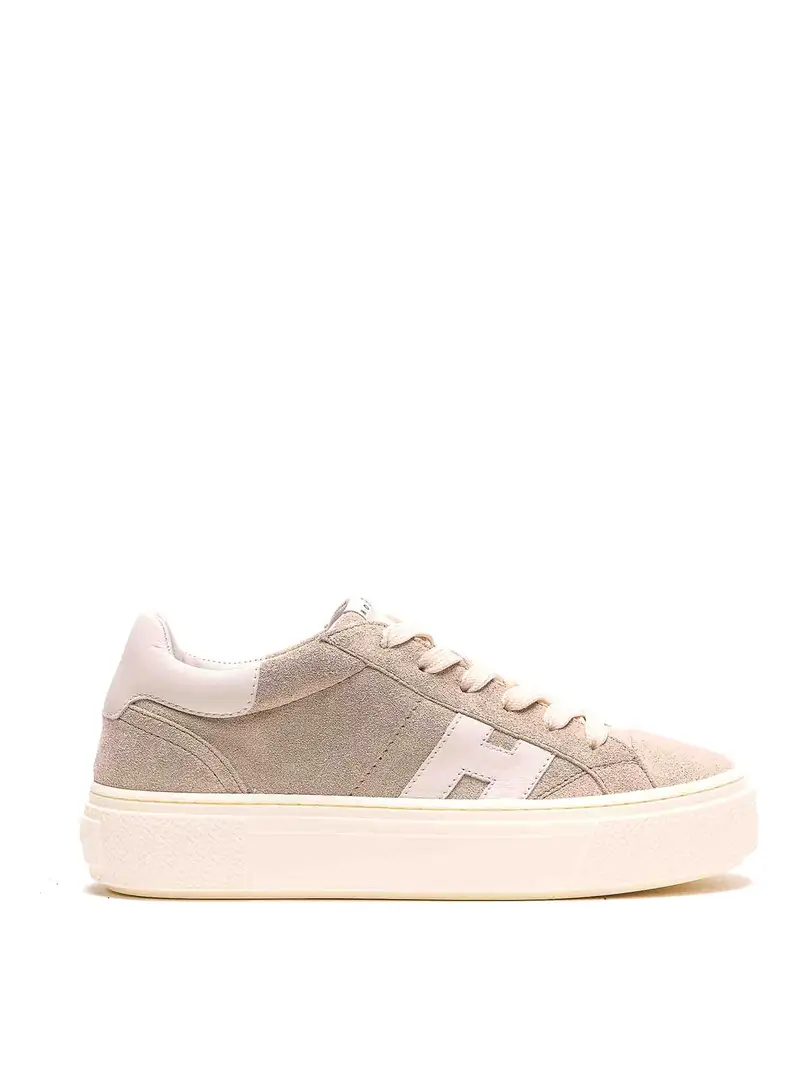 Sneakers con vento laterale Beige