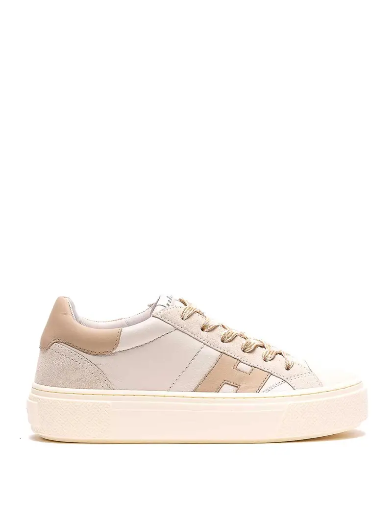 Sneakers con vento laterale Beige