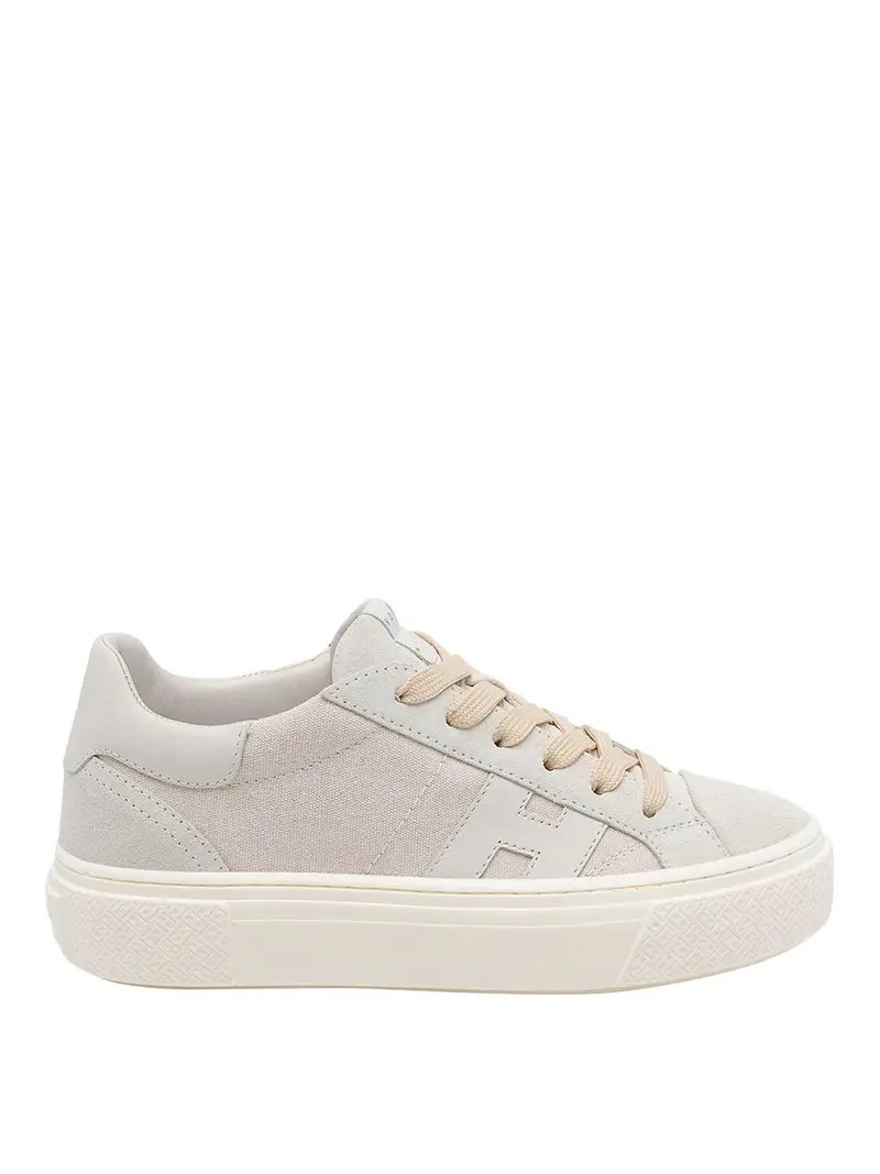 Sneakers con vento laterale Beige