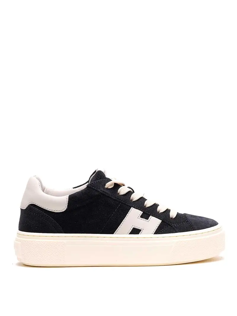 Sneakers con vento laterale Nero