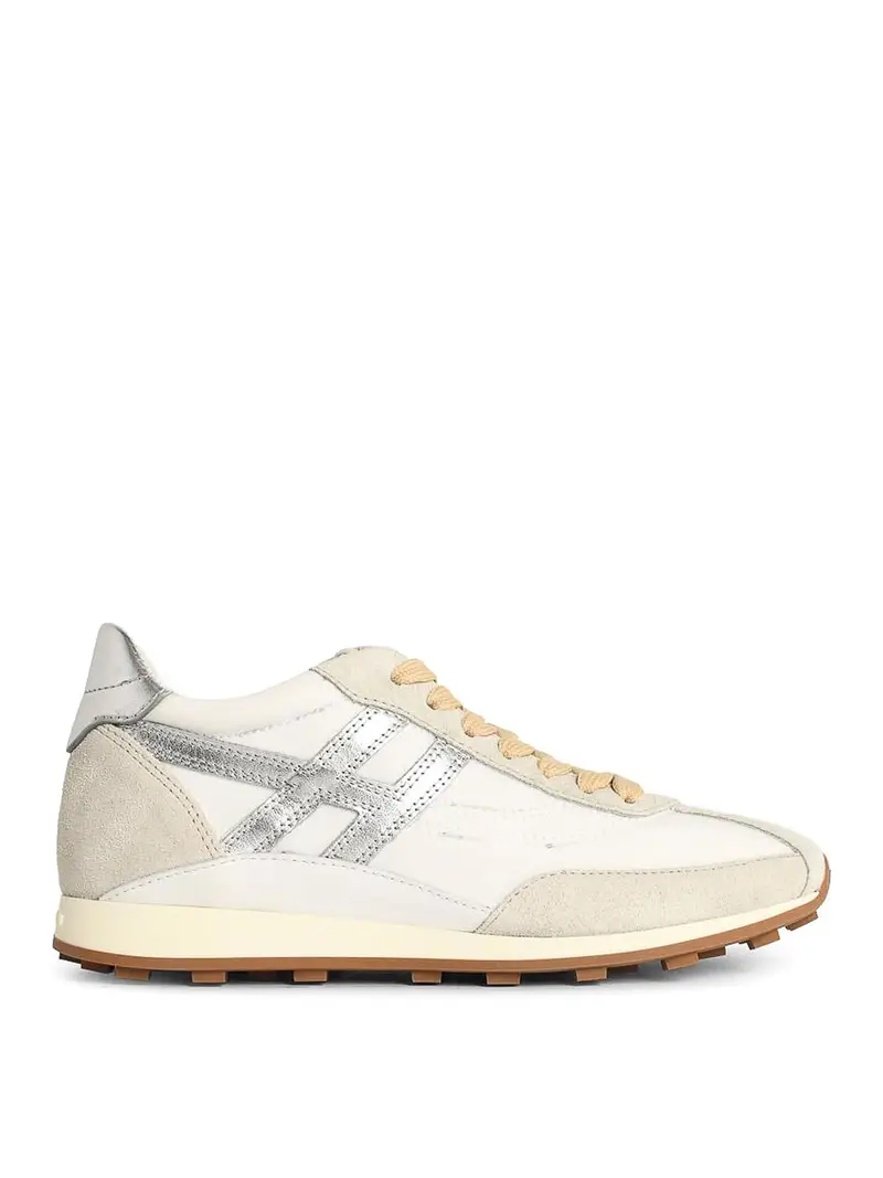 Sneakers H699 in misto pelle bianca Bianco