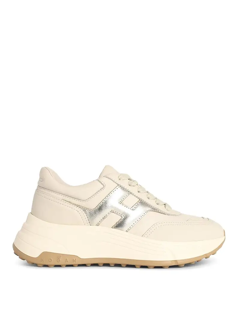 Sneakers Hi-Fi in pelle Avorio Bianco