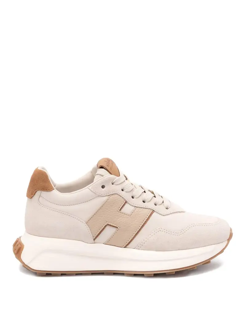 Sneakers in pelle H641 Beige
