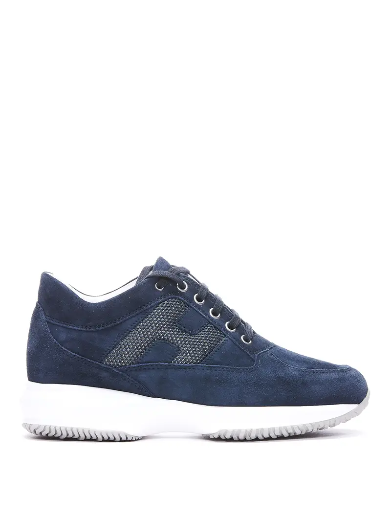 Sneakers interactive in pelle Blu
