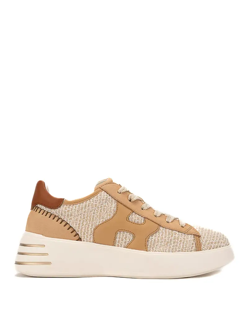 Sneakers logate Cammello