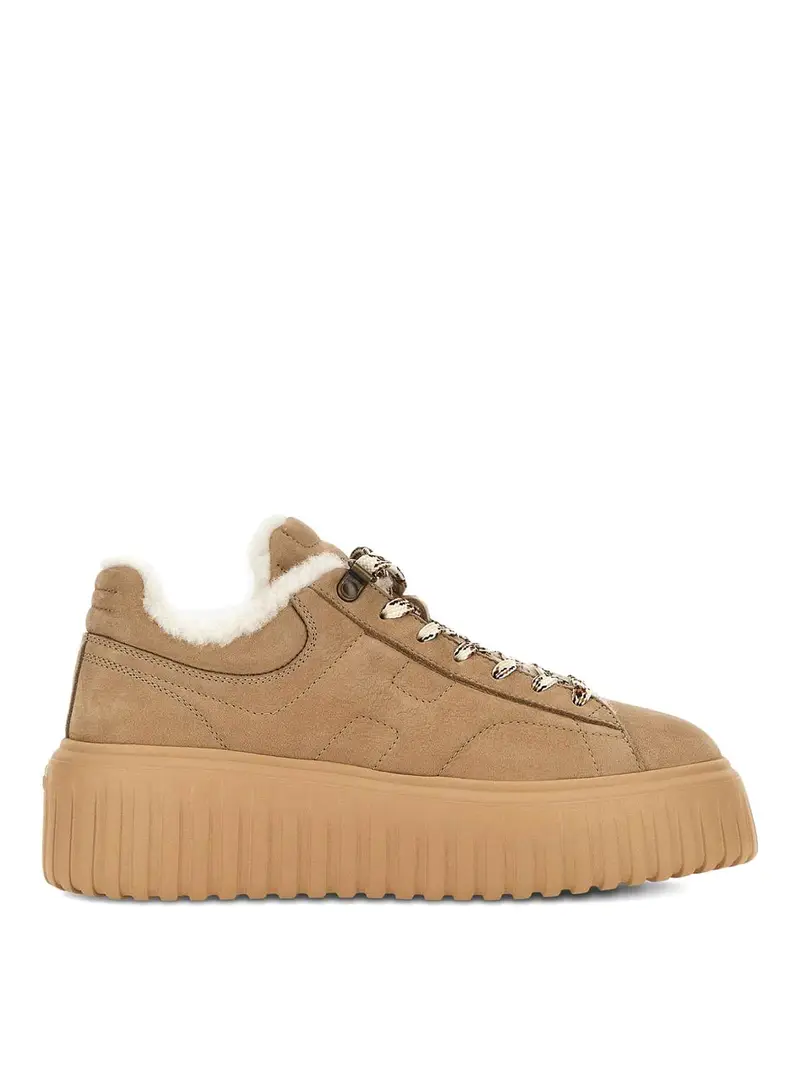 Sneakers Rebel in pelle di vitello avorio Beige