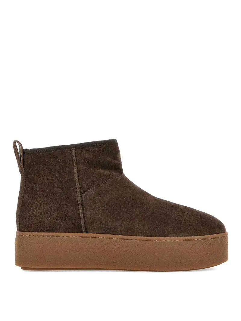 Suede Ankle Boots Marrone
