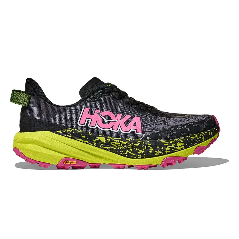 Speedgoat 6 Nero Giallo Citrus Rosa - Scarpe Trail Running Donna EUR 38 2/3 / US 7